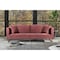 Armen Living Lenox Pink Velvet Modern Sofa with Brass Legs LCLN3PNK - alternate 3